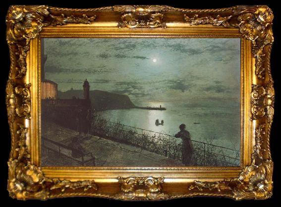 framed  Atkinson Grimshaw Scarborough from Seats near the Grand Hotel, ta009-2